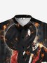 Moisture-wicking Rock Roll Band Guitar Chest Pocket Casual Shirt