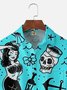 Hardaddy Mermaid Chest Pocket Short Sleeve Hawaiian Shirt