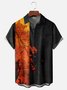 Moisture-wicking Japanese Architecture Sakura Chest Pocket Bowling Shirt