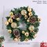Christmas Wreath Door Berry Pine Cone Wreath with Red Bow Christmas Front Door Wreath Artificial Christmas Wreath with Christmas Balls and Pine