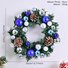 Christmas Wreath Door Berry Pine Cone Wreath with Red Bow Christmas Front Door Wreath Artificial Christmas Wreath with Christmas Balls and Pine