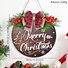 Christmas Wreath Door Berry Pine Cone Wreath with Red Bow Christmas Front Door Wreath Artificial Christmas Wreath with Christmas Balls and Pine