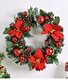 Christmas Wreath Door Berry Pine Cone Wreath with Red Bow Christmas Front Door Wreath Artificial Christmas Wreath with Christmas Balls and Pine