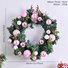 Christmas Wreath Door Berry Pine Cone Wreath with Red Bow Christmas Front Door Wreath Artificial Christmas Wreath with Christmas Balls and Pine