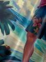Moisture Wicking Christmas Santa Surf Chest Bag Hawaiian Shirt