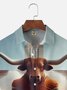 Moisture-wicking Texas American Football Bull Chest Pocket Hawaiian Shirt