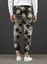 Moisture Wicking Striped Coconut Tree Lounge Pants