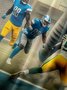 Moisture-wicking American Football Detroit Art Lions Chest Pocket Casual Shirt