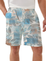 Moisture Wicking Gradient Plants Flowers Casual Shorts