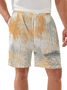 Moisture Wicking Gradient Geometric Casual Shorts