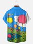 Tall Size Moisture-wicking Seuss Art Illustration Young Chest Pocket Casual Shirt