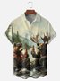 Moisture Wicking Outdoor Camp Camping Bear Elk Chest Pocket Hawaiian Shirt