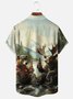 Moisture Wicking Outdoor Camp Camping Bear Elk Chest Pocket Hawaiian Shirt