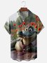 Moisture-wicking Funny Off-duty Crocodile Chest Pocket Hawaiian Shirt