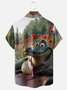 Moisture-wicking Funny Off-duty Crocodile Chest Pocket Hawaiian Shirt
