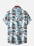 Moisture-wicking Beach Retro Car Chest Pocket Hawaiian Shirt