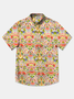 The White Lotus Cotton Shirt Surreal Nature-Inspired Statement