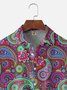 Moisture Wicking Paisley Chest Pocket Hawaiian Shirt