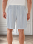 Moisture Wicking Geometric Stripe Casual Shorts