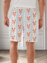 Moisture Wicking Striped Lobster Casual Shorts