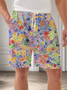 Moisture Wicking Floral Casual Shorts