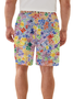 Moisture Wicking Floral Casual Shorts