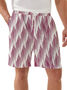 Moisture Wicking Abstract Geometric Casual Shorts