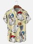 Moisture-wicking Ghost Football Baseball Football Fun Chest Pocket Casual Shirt