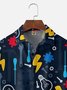 Moisture-wicking Robot Fun Smart Lightning Chest Pocket Casual Shirt