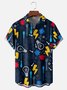 Moisture-wicking Robot Fun Smart Lightning Chest Pocket Casual Shirt