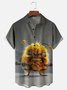 Moisture-wicking Violent Bee Fun Art Chest Pocket Hawaiian Shirt