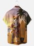 Moisture-wicking Shiba Inu Beach Vacation Fun Chest Pocket Hawaiian Shirt