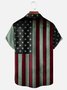 Hardaddy Moisture-wicking Memorial Day American Flag American Eagle Chest Pocket Casual Shirt