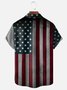 Hardaddy Moisture-wicking Memorial Day American Flag American Eagle Chest Pocket Casual Shirt