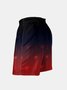 Men's Swim Trunks Hawaiian Tropical Gradient Palm Tree Beach Shorts with Pockets