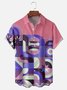 Moisture Wicking Geometric Color Block Chest Pocket Hawaiian Shirt