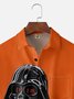 Moisture Wicking Star Robot Chest Pocket Hawaiian Shirt