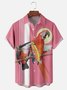 Moisture Wicking Toucan Parrot Chest Pocket Bowling Shirt