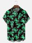 Moisture Wicking Crab Lobster Chest Pocket Hawaiian Shirt