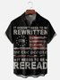 Moisture Wicking 1776 Declaration of Independence 4th of July Chest Pocket Hawaiian Shirt