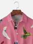 Moisture Wicking Parrot Toucan Chest Pocket Hawaiian Shirt