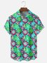 Moisture Wicking Floral Chest Pocket Hawaiian Shirt