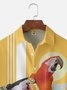 Moisture Wicking Toucan Parrot Chest Pocket Bowling Shirt