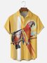 Moisture Wicking Toucan Parrot Chest Pocket Bowling Shirt