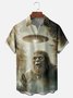 Moisture Wicking UFO Bigfoot Chest Pocket Hawaiian Shirt