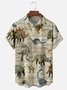Moisture Wicking Dinosaur Chest Pocket Hawaiian Shirt