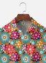 Moisture Wicking Floral Chest Pocket Hawaiian Shirt