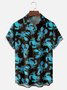Moisture Wicking Crab Lobster Chest Pocket Hawaiian Shirt