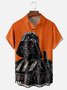Moisture Wicking Star Robot Chest Pocket Hawaiian Shirt