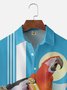 Moisture Wicking Toucan Parrot Chest Pocket Bowling Shirt